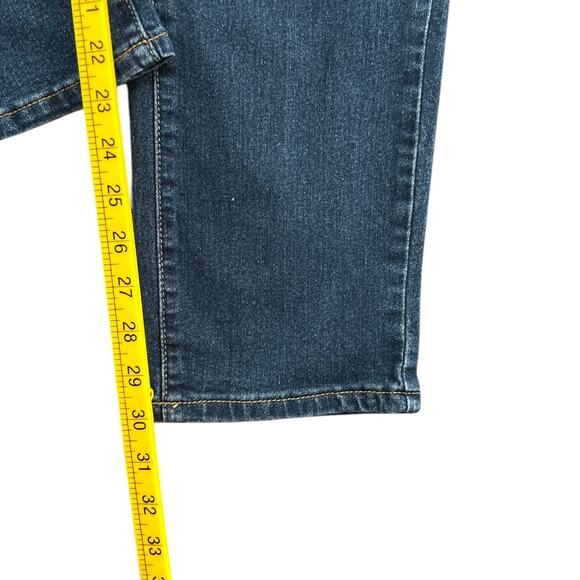 VENUS Blue Five-Pocket Belt Loops Diamond Button Closure Straight Leg Jeans 16 - Picture 7 of 7